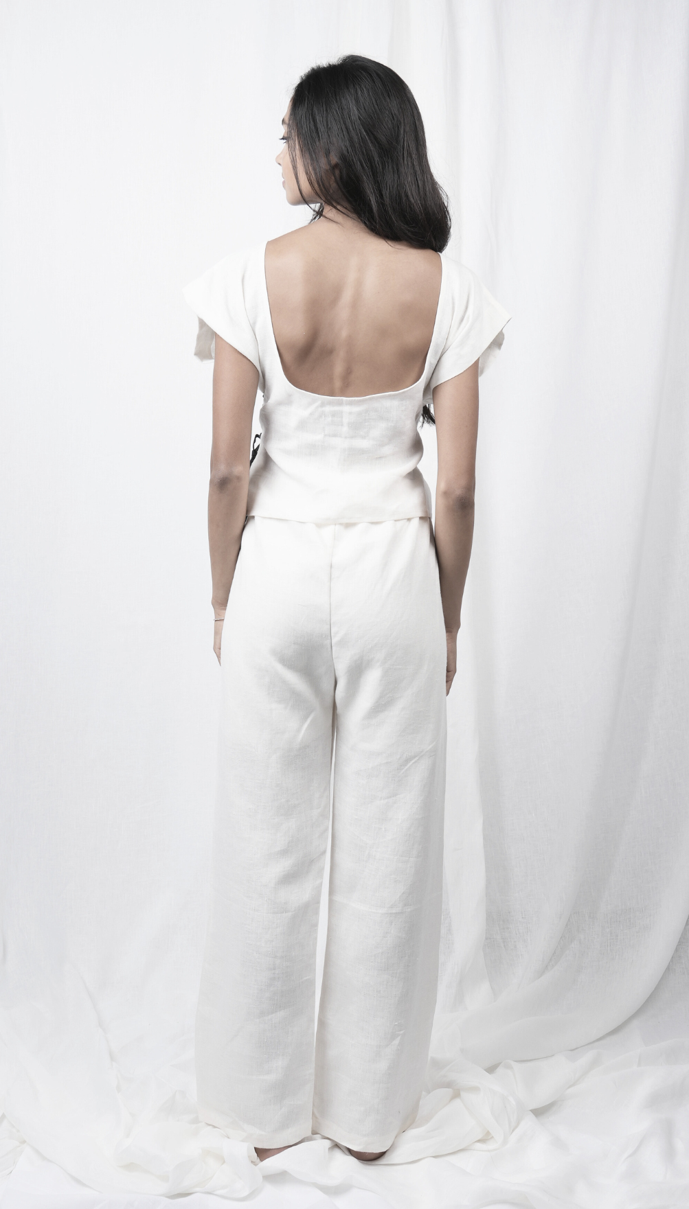 Riviera Blank Linen Set - Crème