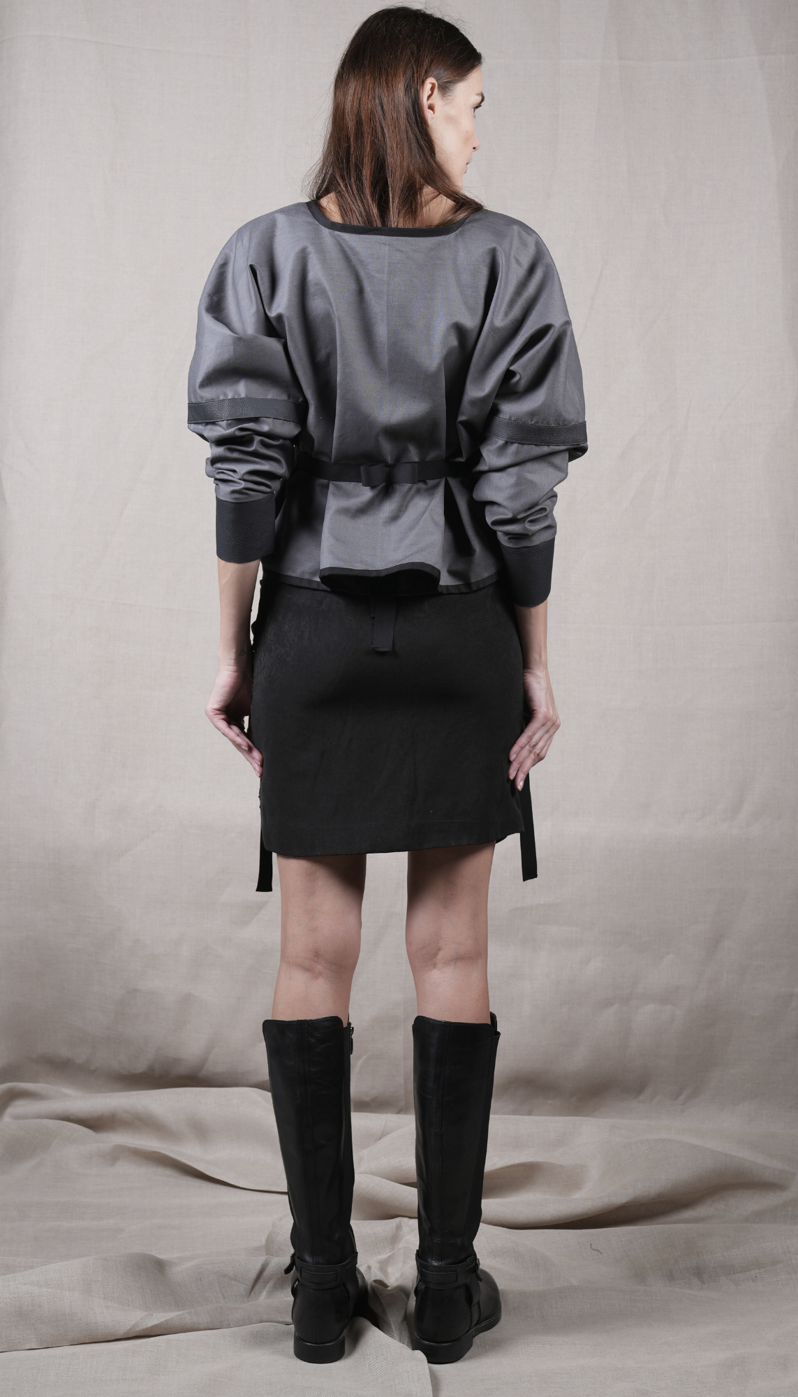 12 Leather Cuffed Jacket