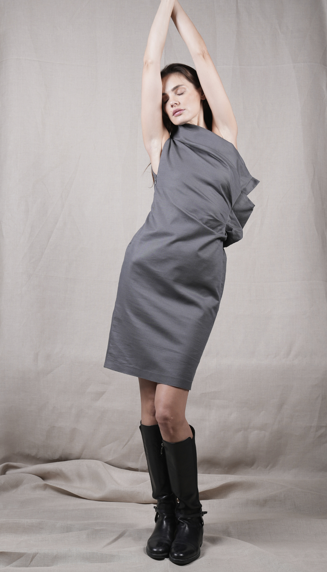 Hazel Asymmetrical Midi Dress