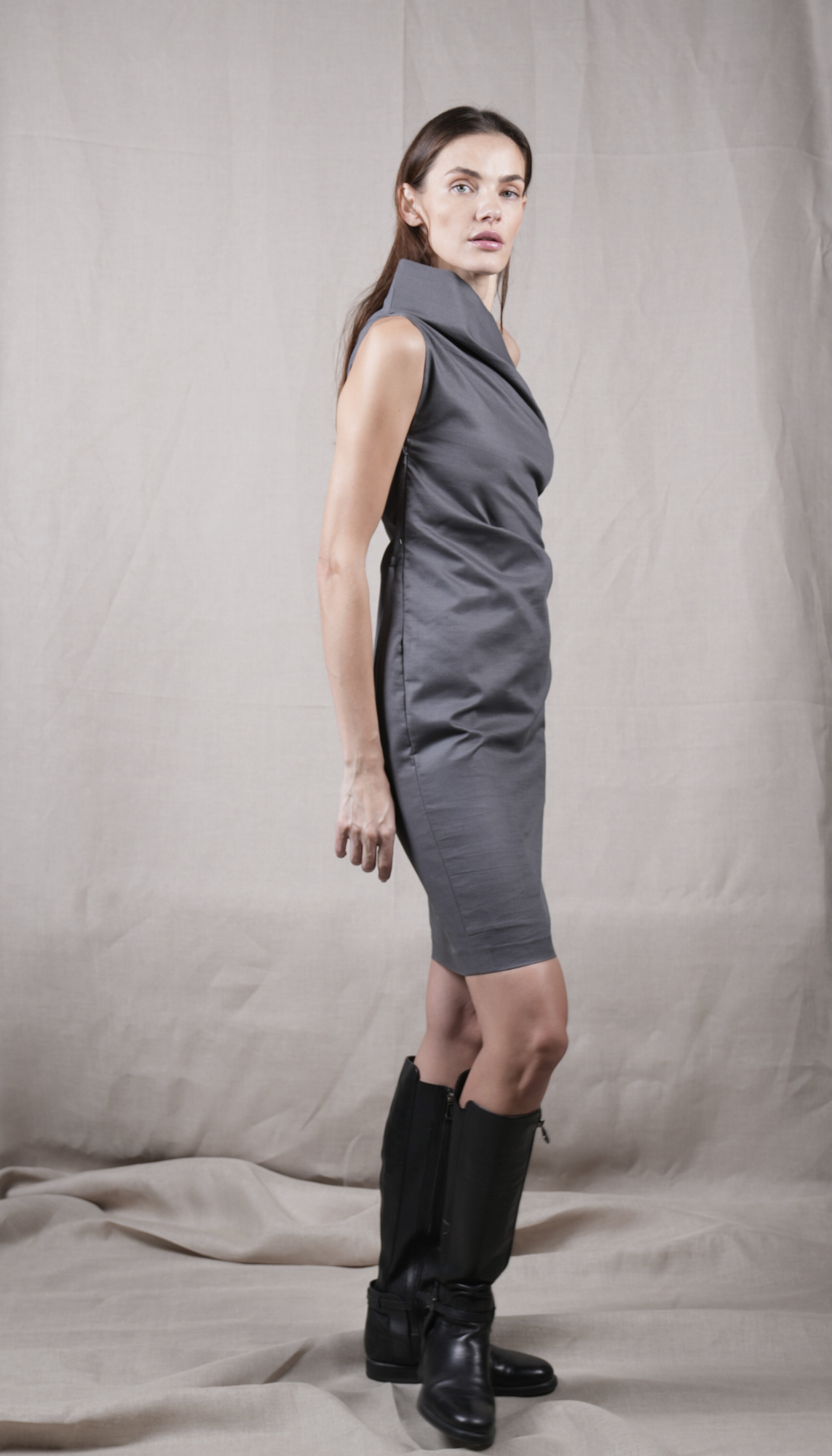 Hazel Asymmetrical Midi Dress