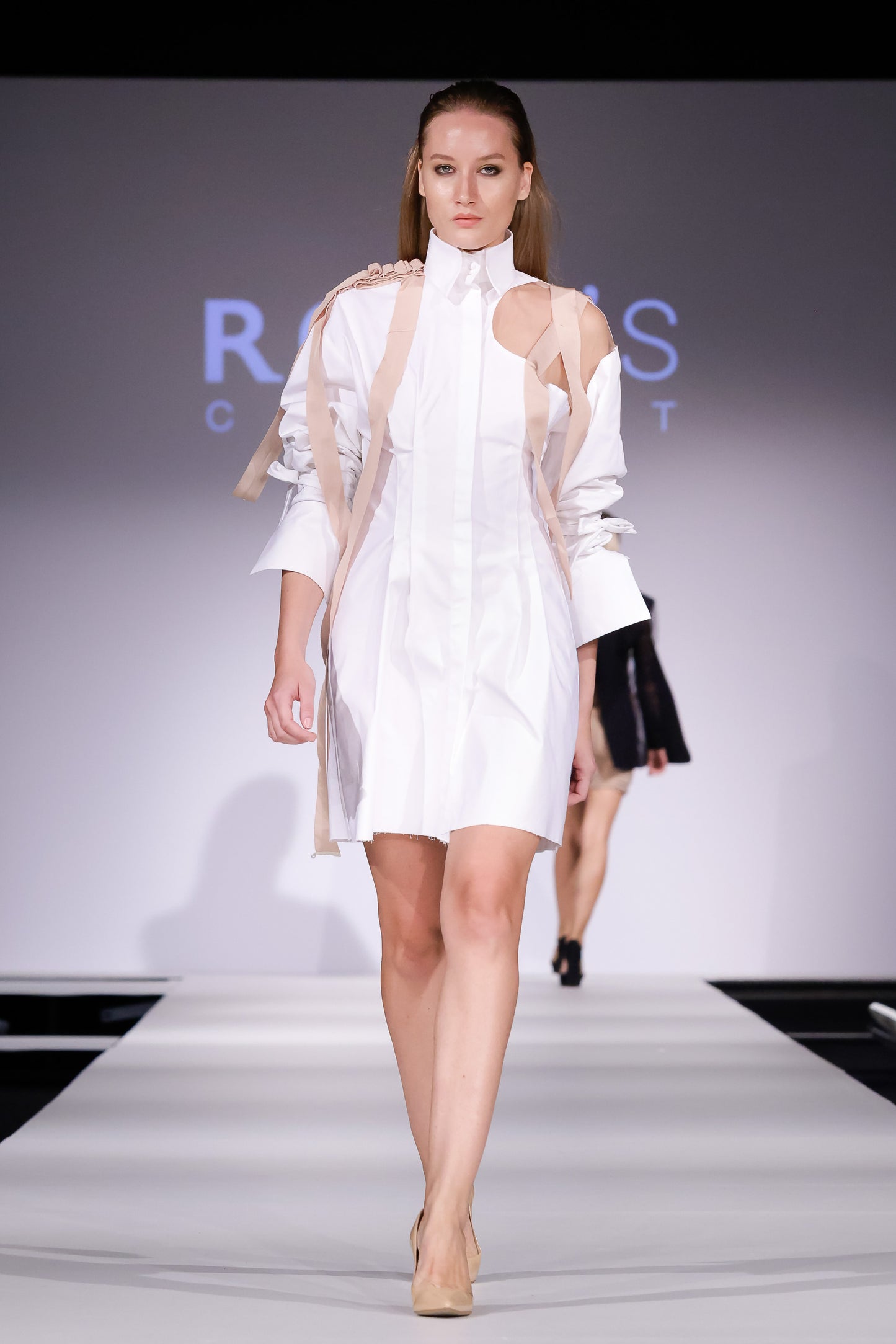 Ribbon Embellished Shirt Dress
