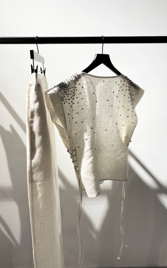 Riviera Chaotic Shoulder Top