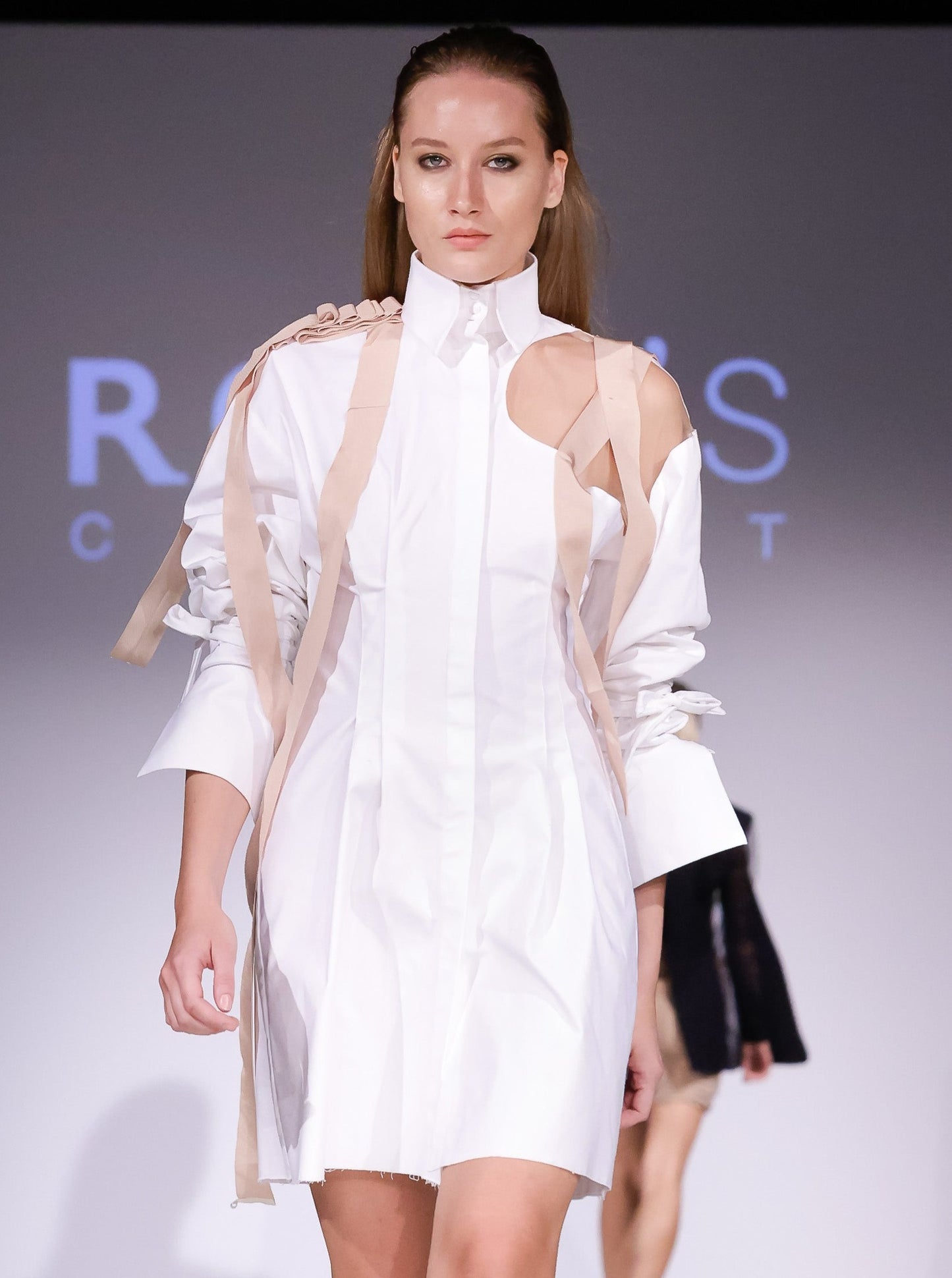 Ribbon Embellished Shirt Dress