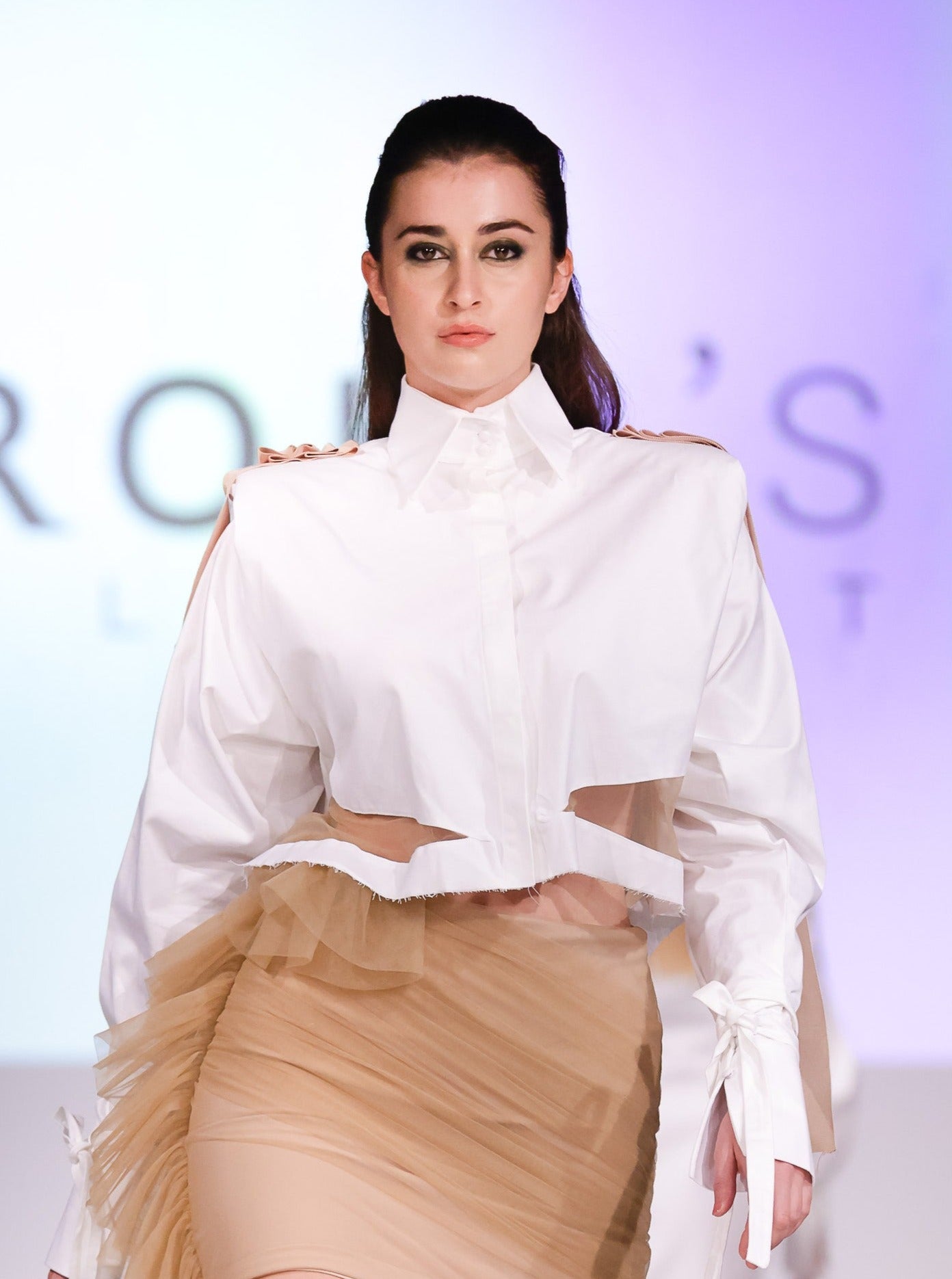 MQ Ribboned Shoulder Collar Shirt